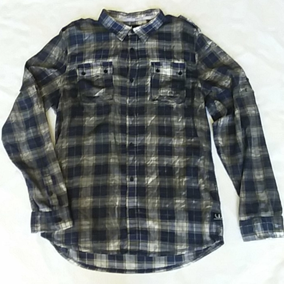 i jeans by Buffalo Other - i Jeans By Buffalo Plaid Button Up Vintage Wash